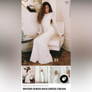 PRINCESS POLLY SNYDER SHEET MACI DRESS CREAM